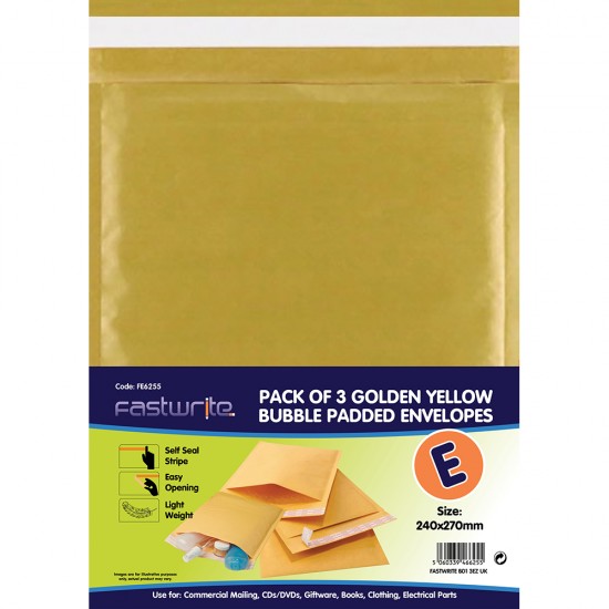 3 Pack Padded Envelopes ( E )