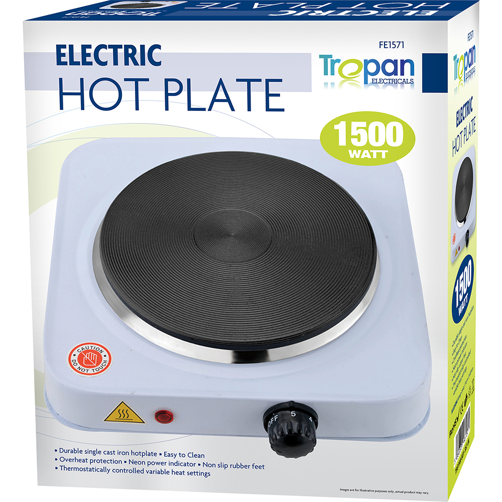 EUROSONIC 1500W Portable Single Electric Hot Plate Cooking Hob Cooker Hotplate Stove 