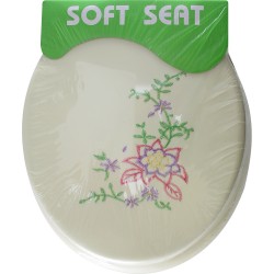 Soft Toilet Seat - Cream Soft Material Luxury Seat