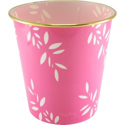 Flower Paper Bin Design Fancy Plastic Bin - Pink
