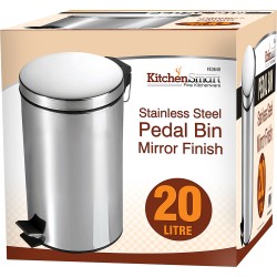 20 Litre Stainless Steel Pedal Bin