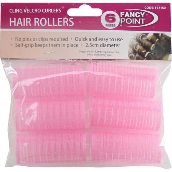 6 Pcs Hair Rollers Pink, Hair Rollers For Perfect Hair 