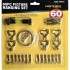 NEW 60 Pc Picture Hanging Kit Set Wires Nails Spirit Level Single & Double Hooks