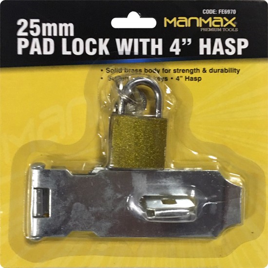 25 MM Padlock With 4
