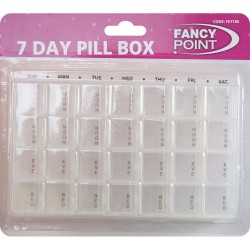 New Weekly Daily Pill Box Organiser Medicine Tablet Storage Dispenser 7 Day Week
